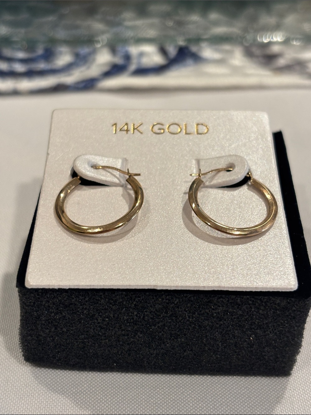 14k Yellow Gold Hoop Earrings - Picture 2 of 6
